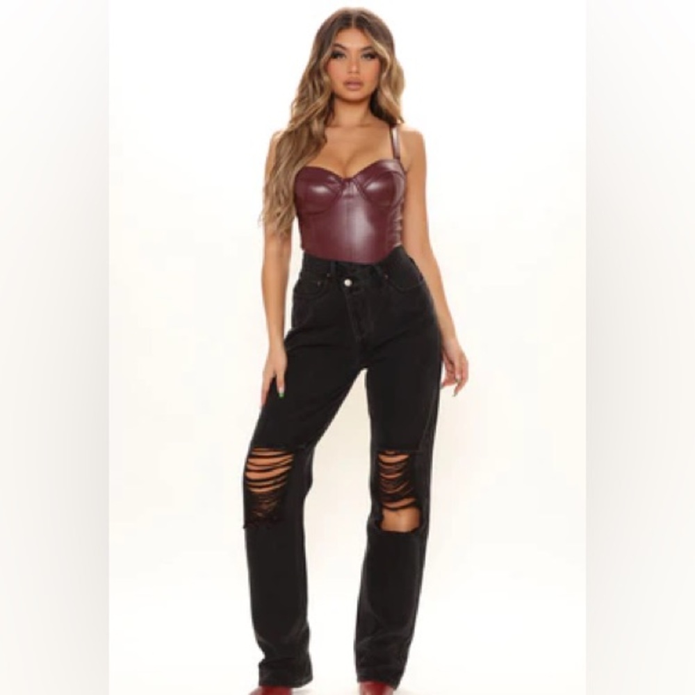 Cross Over Destroy High Rise Jeans